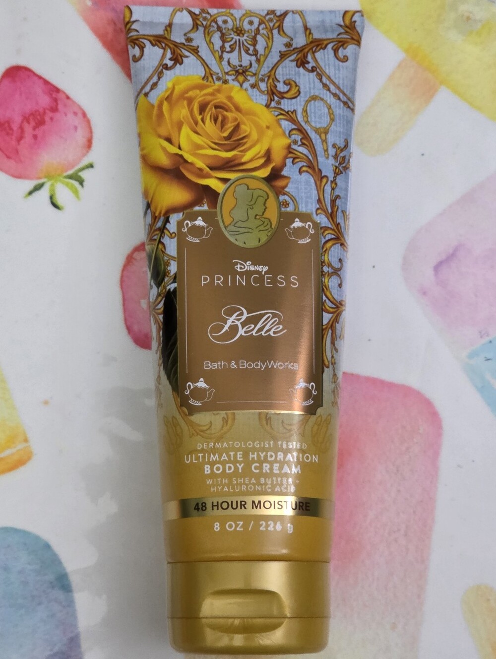 Bath & Body Works Disney Princess Belle Hydrating Body Cream 8oz NEW RARE